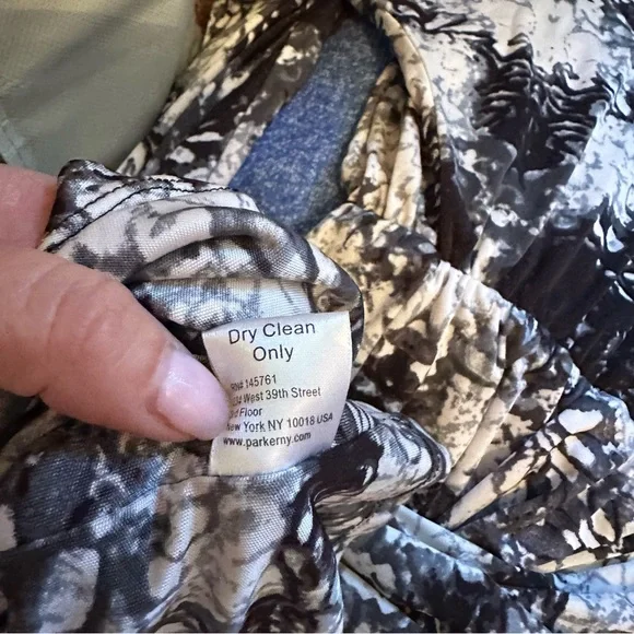 Parker Catalina black & white floral pattern mini dressSz M